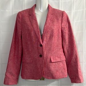 J.Crew size 4 blazer red coral small made in spring 2017 B3-1419